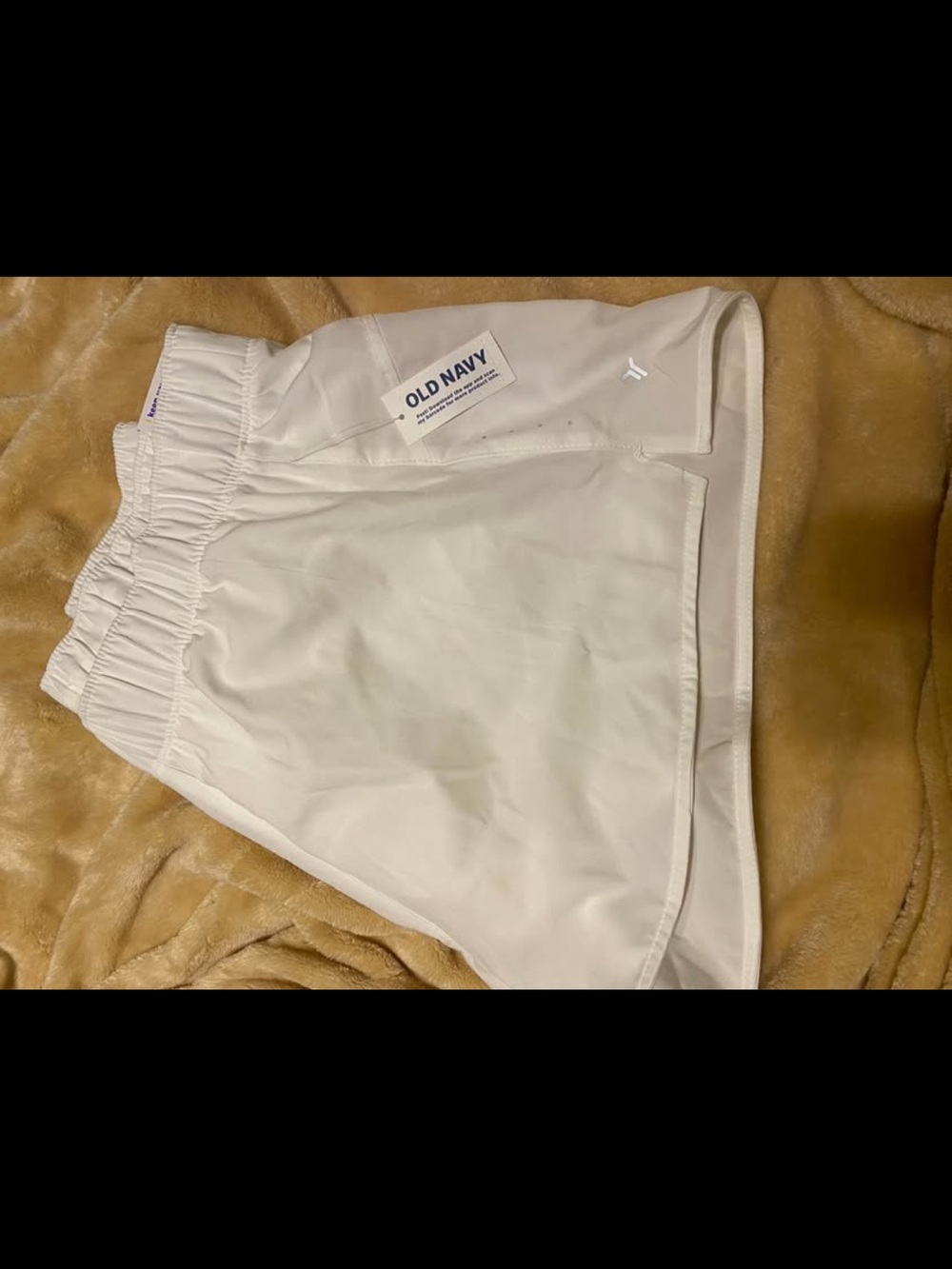 Old Navy White Women's Athletic Shorts with Elastic Waist